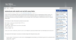 Desktop Screenshot of blog.ianchivers.com